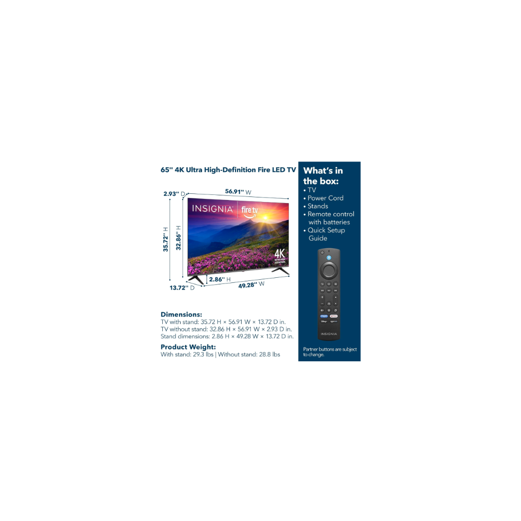 Insignia Class Smart TV – Streaming Television with Remote