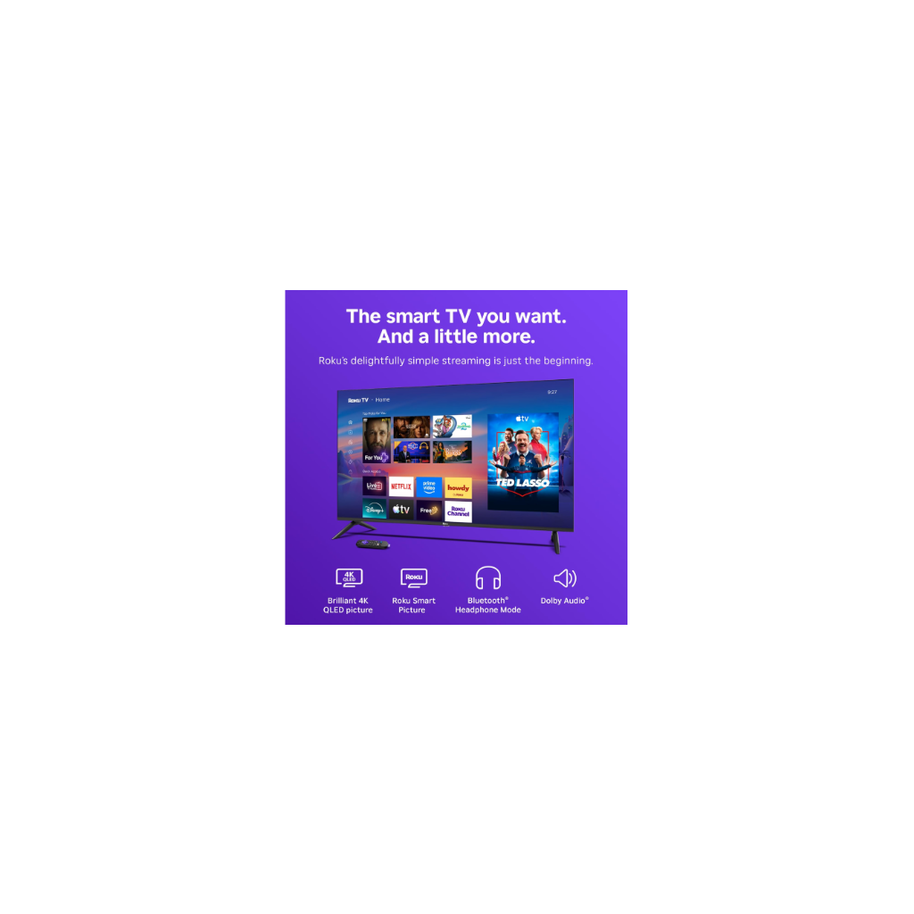 Roku 50 inch - Select Series - 4K - QLED - Smart TV – 2026